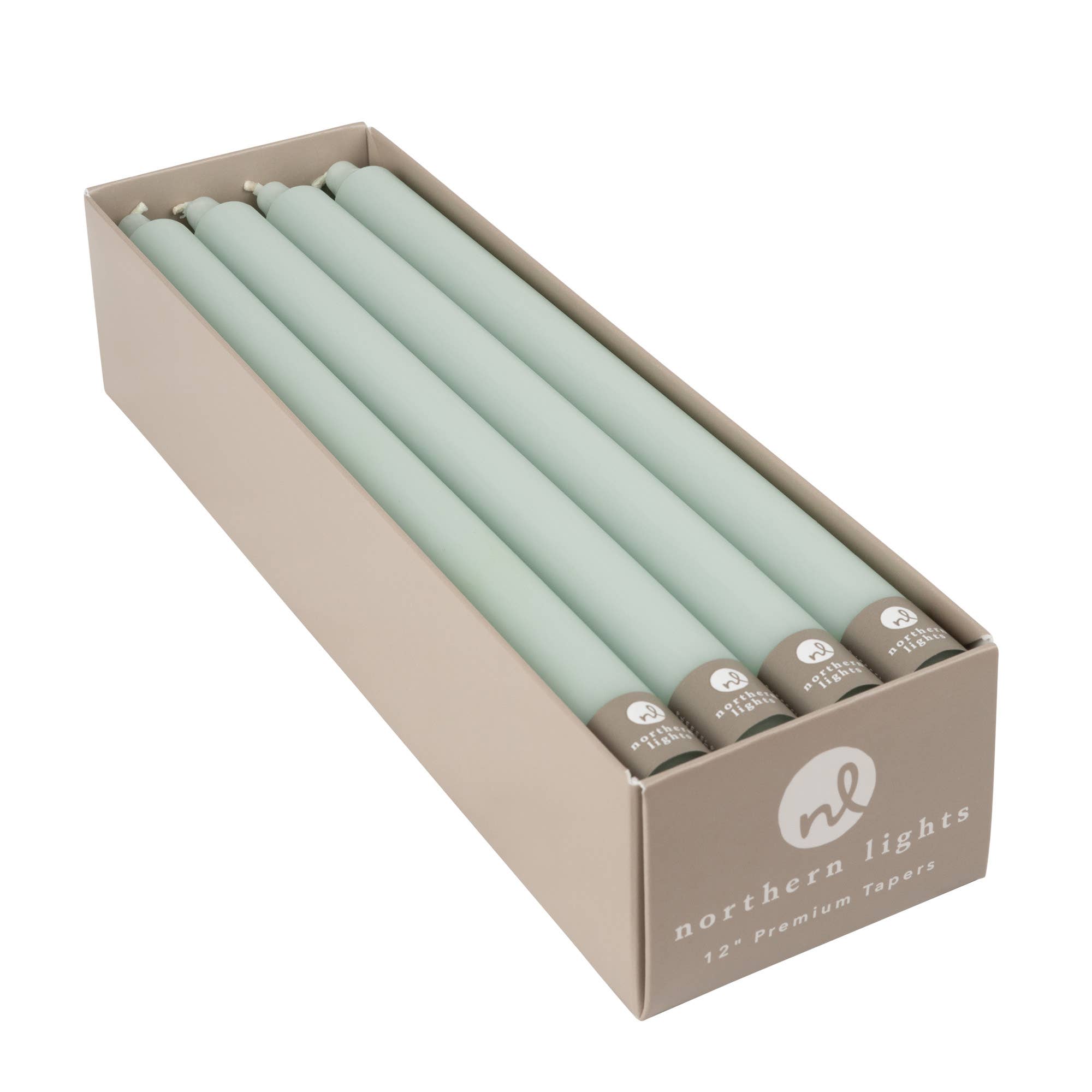 12" Taper Candles - 12pc Box: Pistachio, photo 1 of 8
