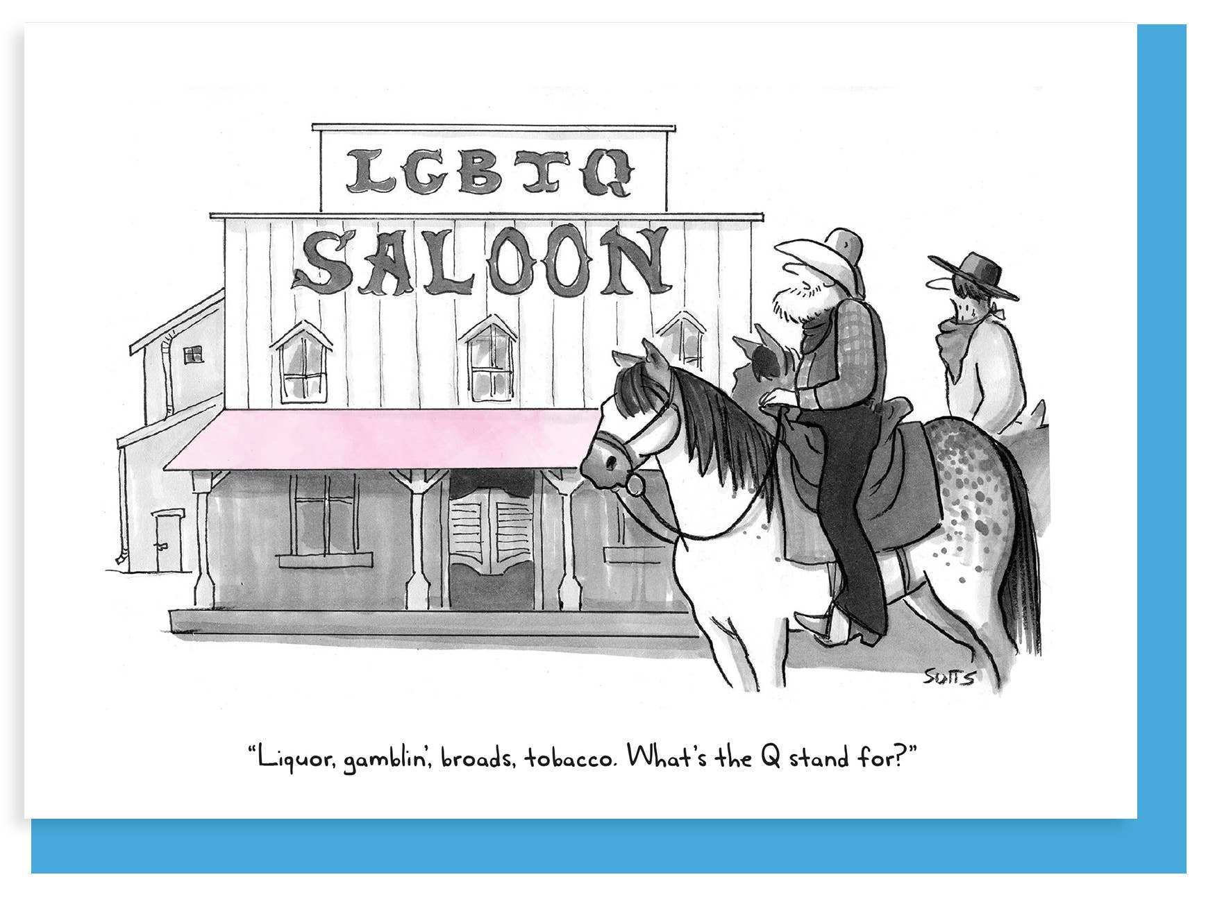 LGBTQ Saloon - Nelson Line Cartoon Card
