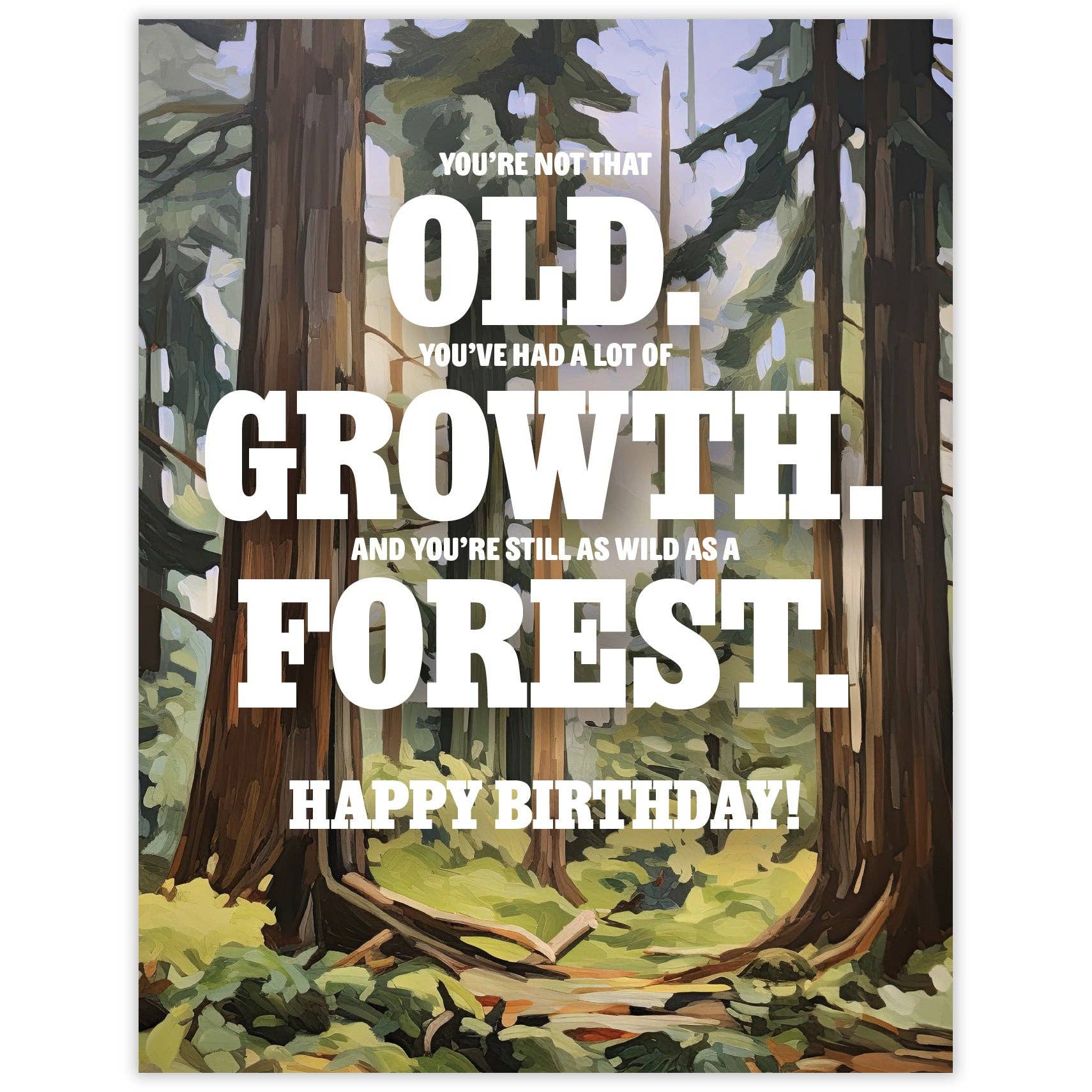 Waterknot Old Growth - Recycled Birthday Card, photo 1 of 3