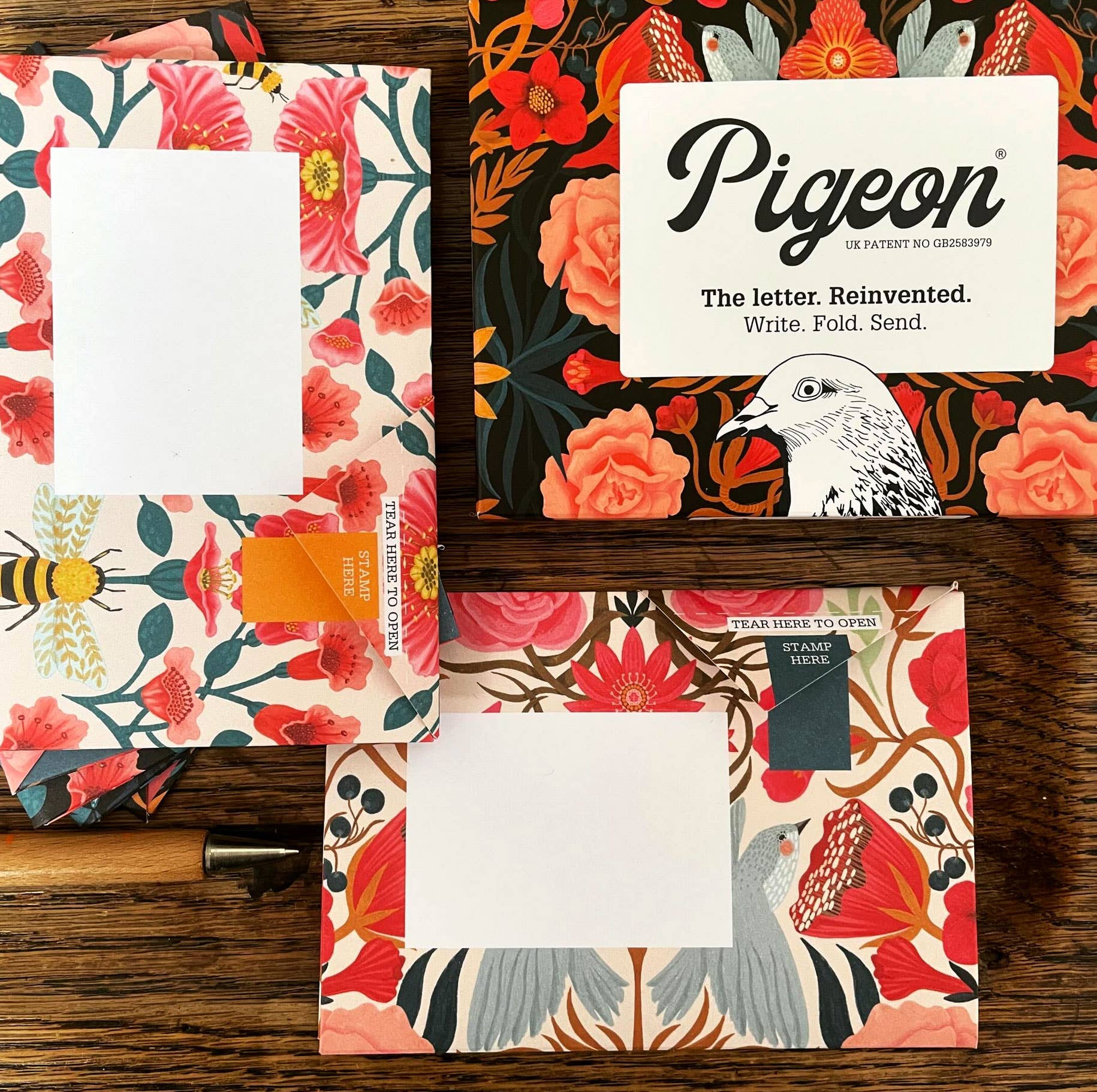 Bright & Beautiful Pigeon, Folding Letters, Pack of 6, photo 4 of 5
