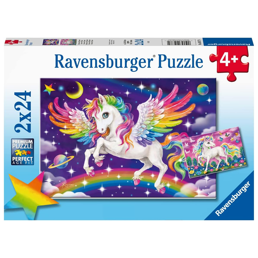 Ravensburger Unicorn & Pegasus 2x24 Piece Puzzle, photo 1 of 3