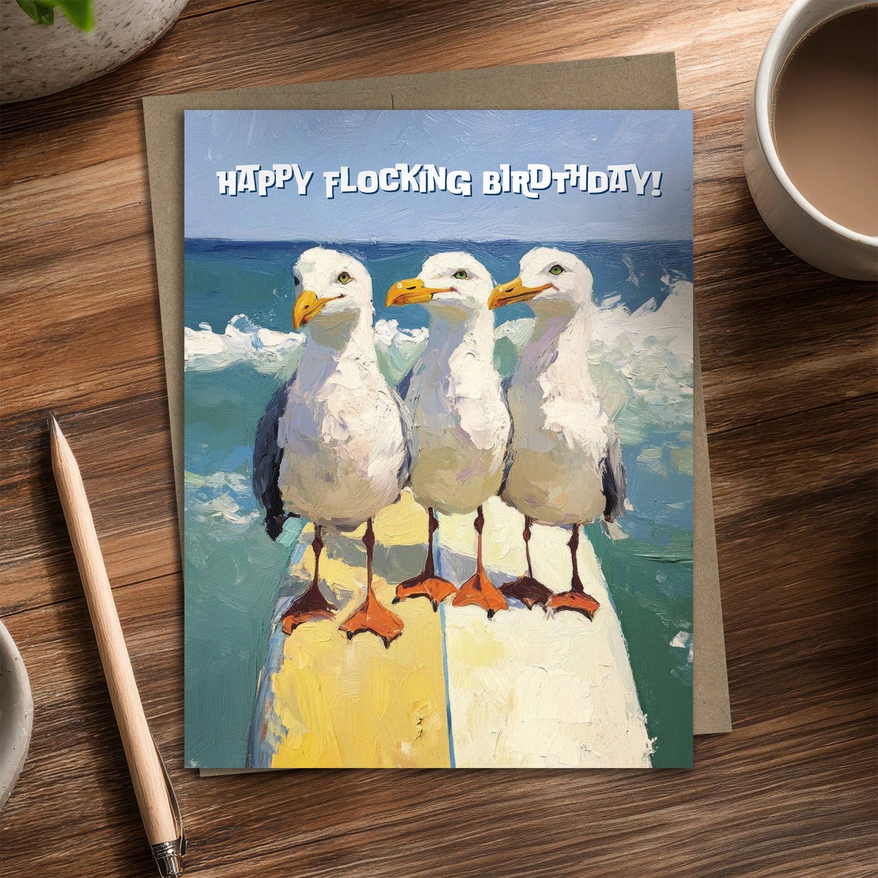 Waterknot Flocking Seagulls - Recycled Birthday, photo 3 of 3
