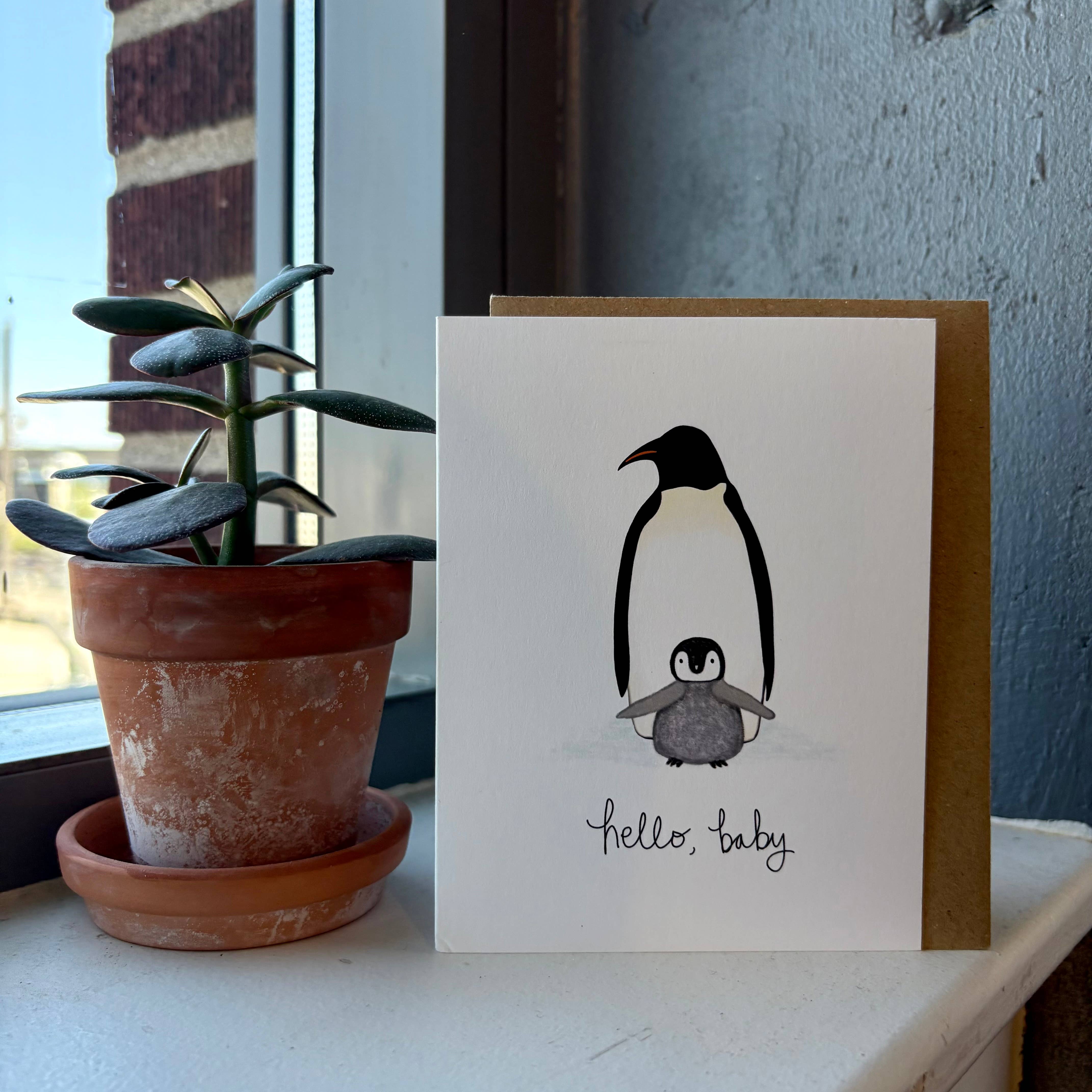 Penguin New Baby Card | A2, photo 2 of 2