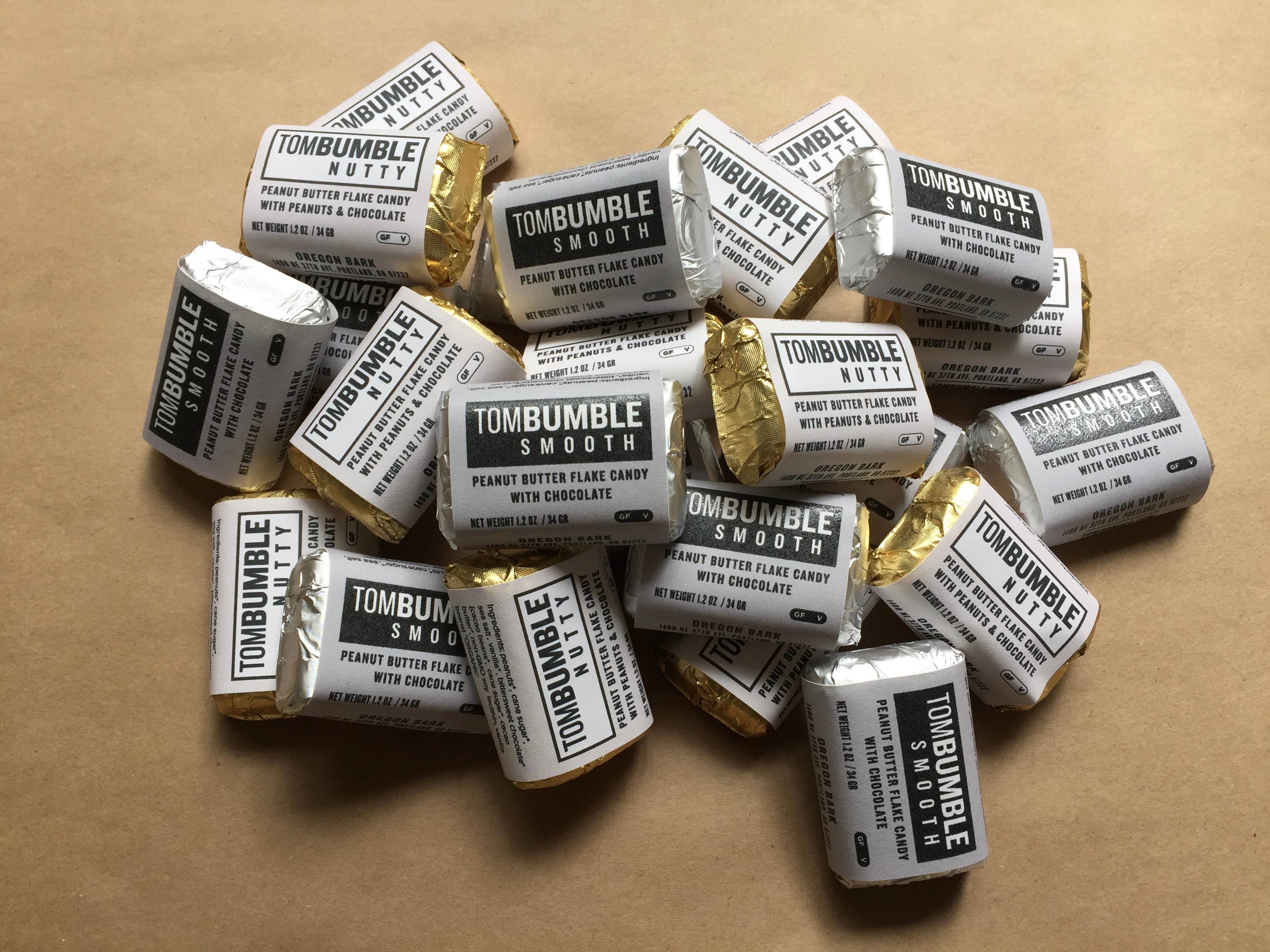 Tom Bumble Nutty Candy Bar - Peanut Butter Flake & Chocolate, photo 2 of 6