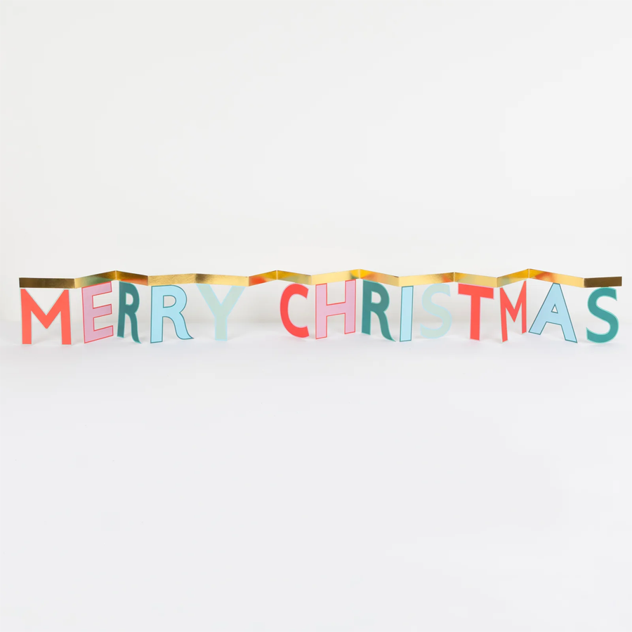 Meri Meri Merry Christmas Banner Concertina Card, photo 2 of 2