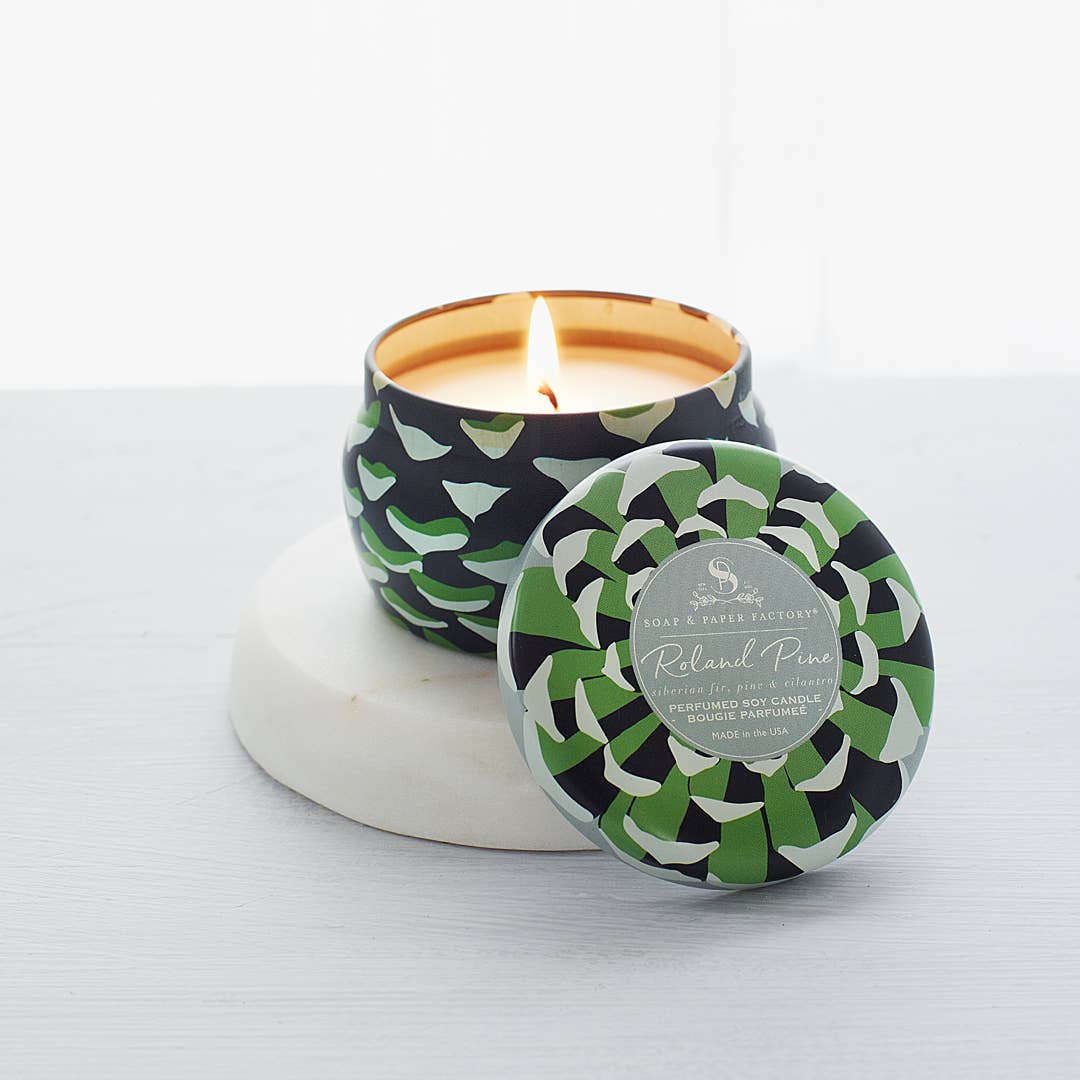 Roland Pine Small Tin Soy Candle, photo 1 of 6