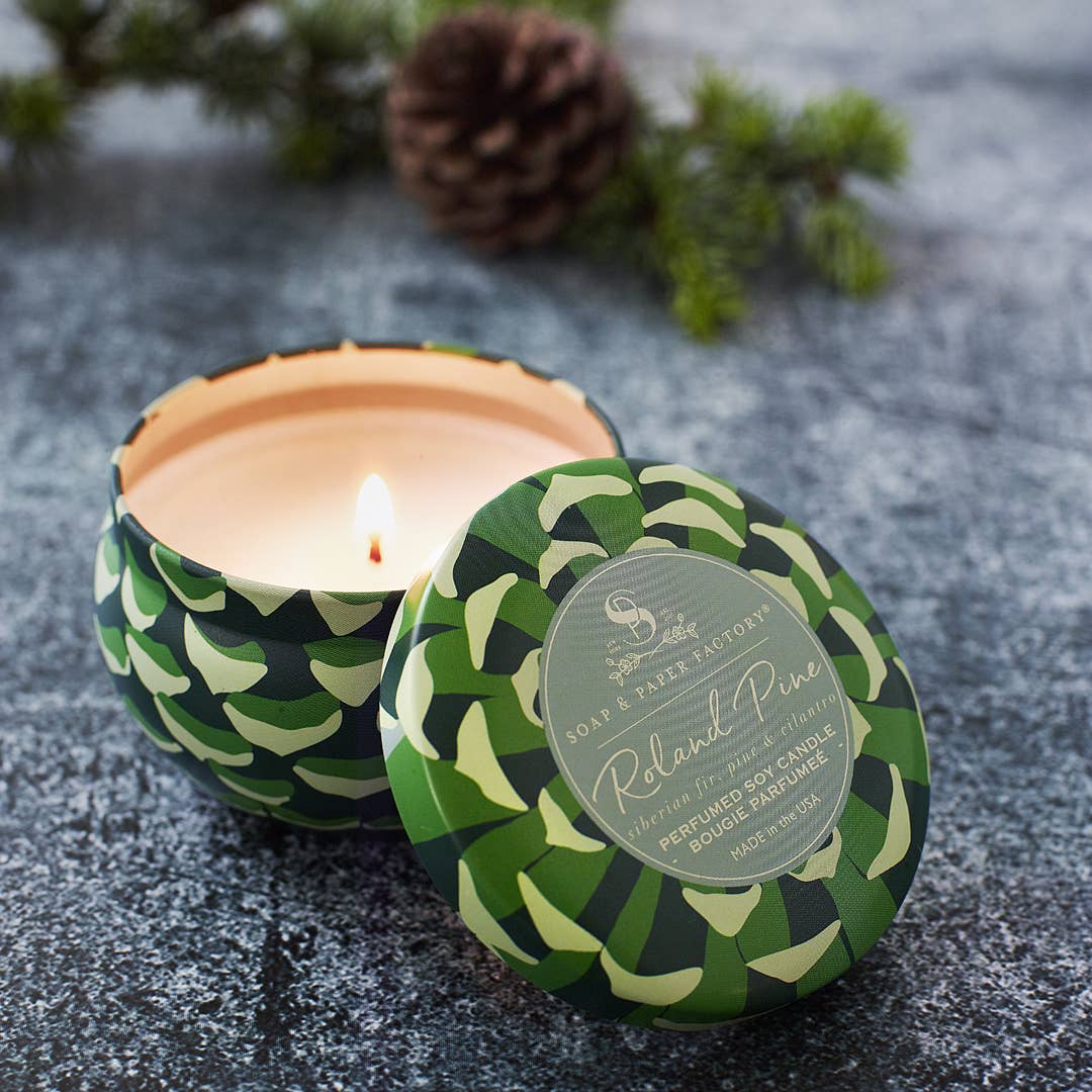 Roland Pine Small Tin Soy Candle, photo 2 of 6
