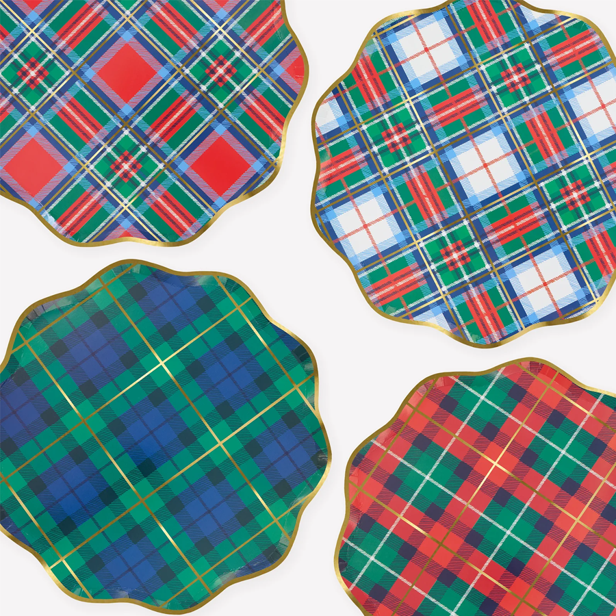 Meri Meri Tartan Mix Dinner Plates, photo 1 of 3