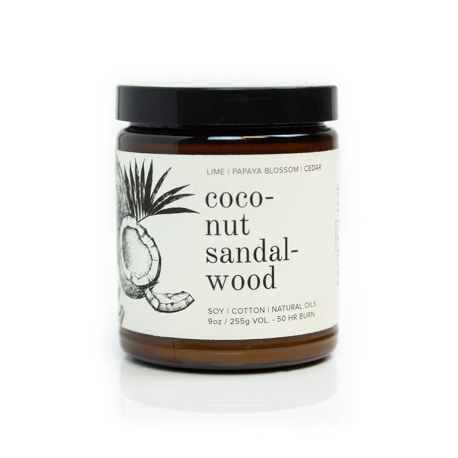 Coconut Sandalwood 9oz Soy Candle, photo 1 of 7