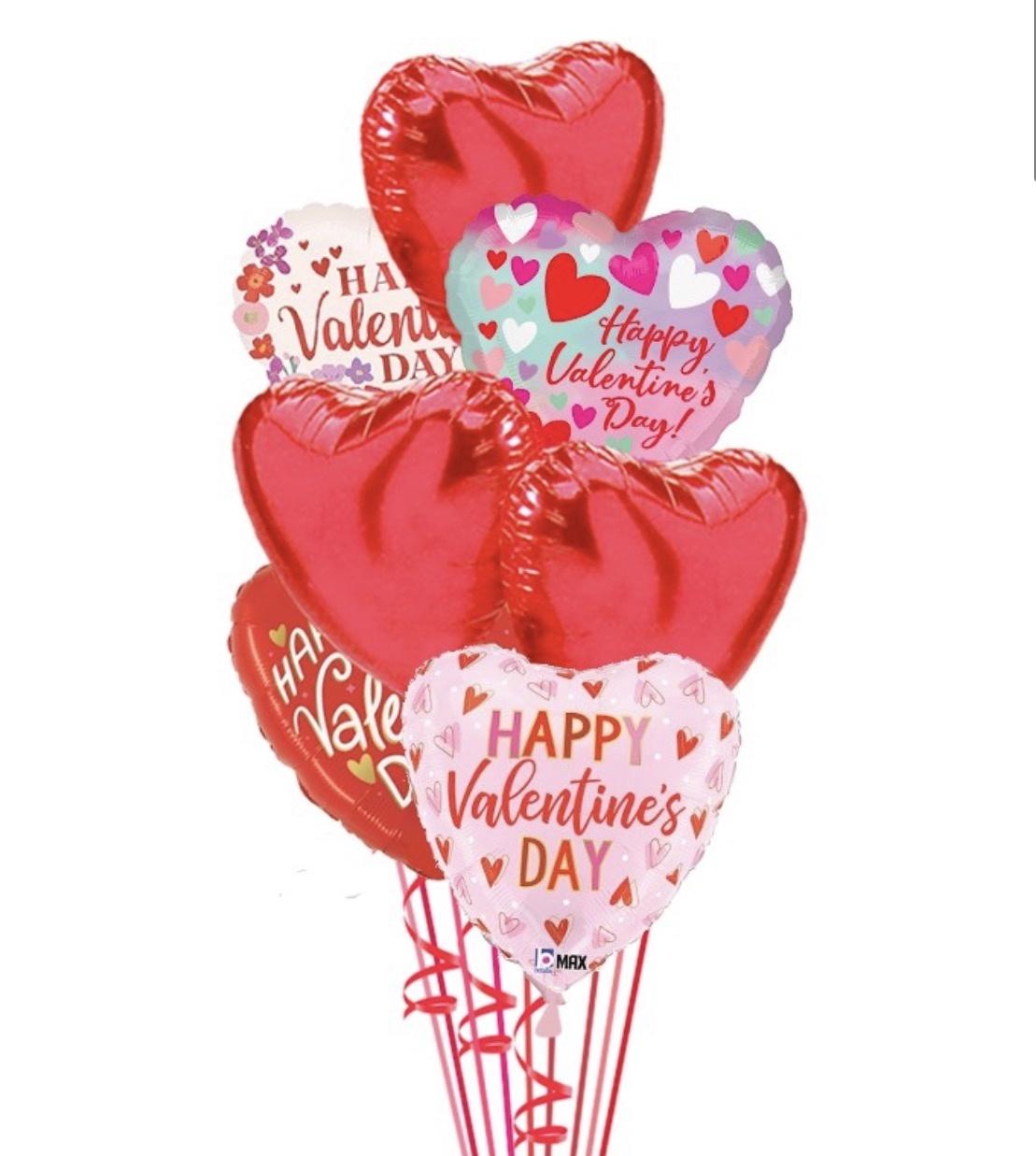 Mixed Hearts - Love Free Valentine's Bouquet (12 Balloons)