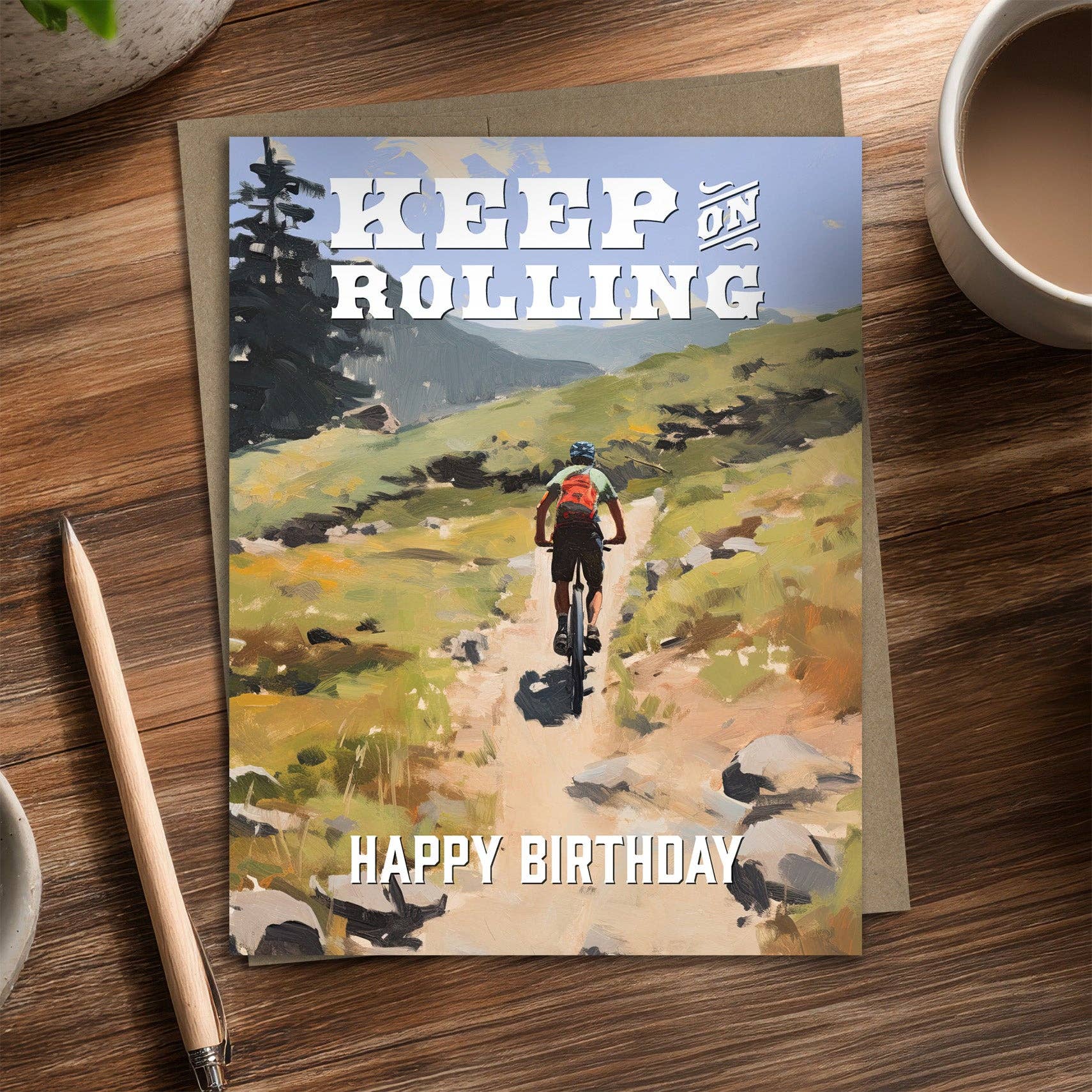 Waterknot Keep on Rolling - Recycled Birthday Card, photo 3 of 3