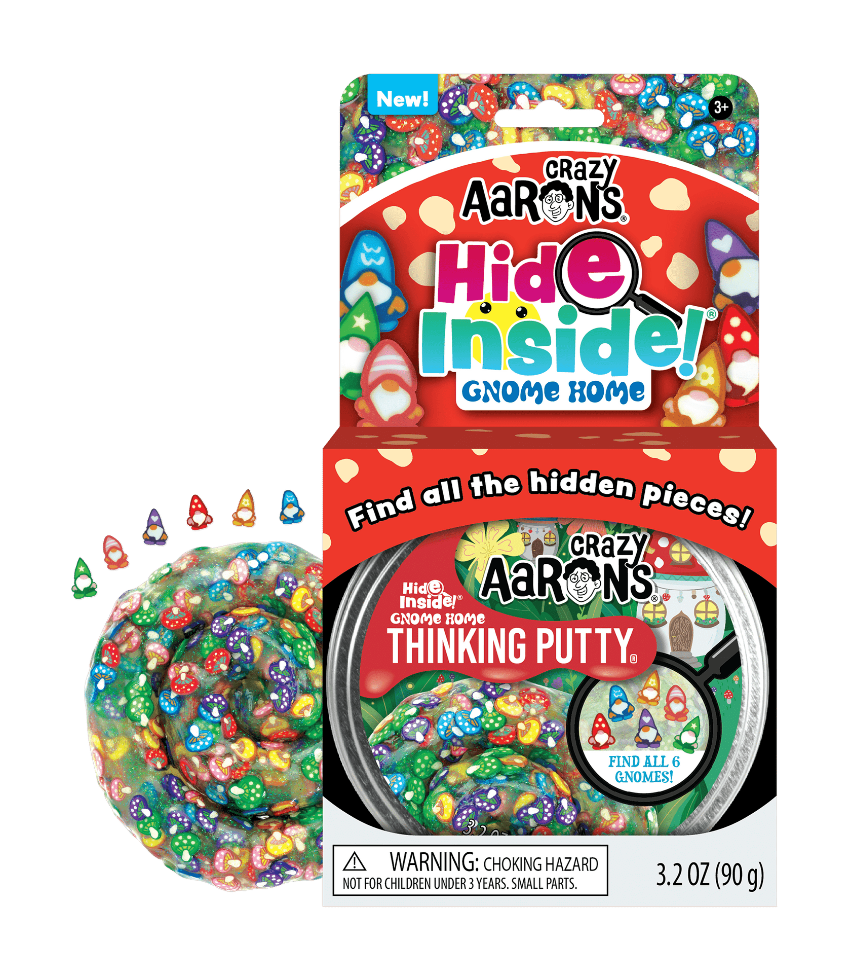 Hide Inside!® Gnome Home - Full Size 4" Thinking Putty Tin, photo 1 of 3