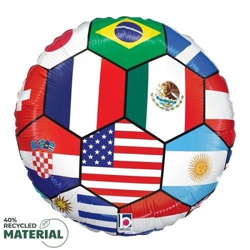 18" World Cup Soccer Ball Balloon (Two Sided), photo 1 of 2