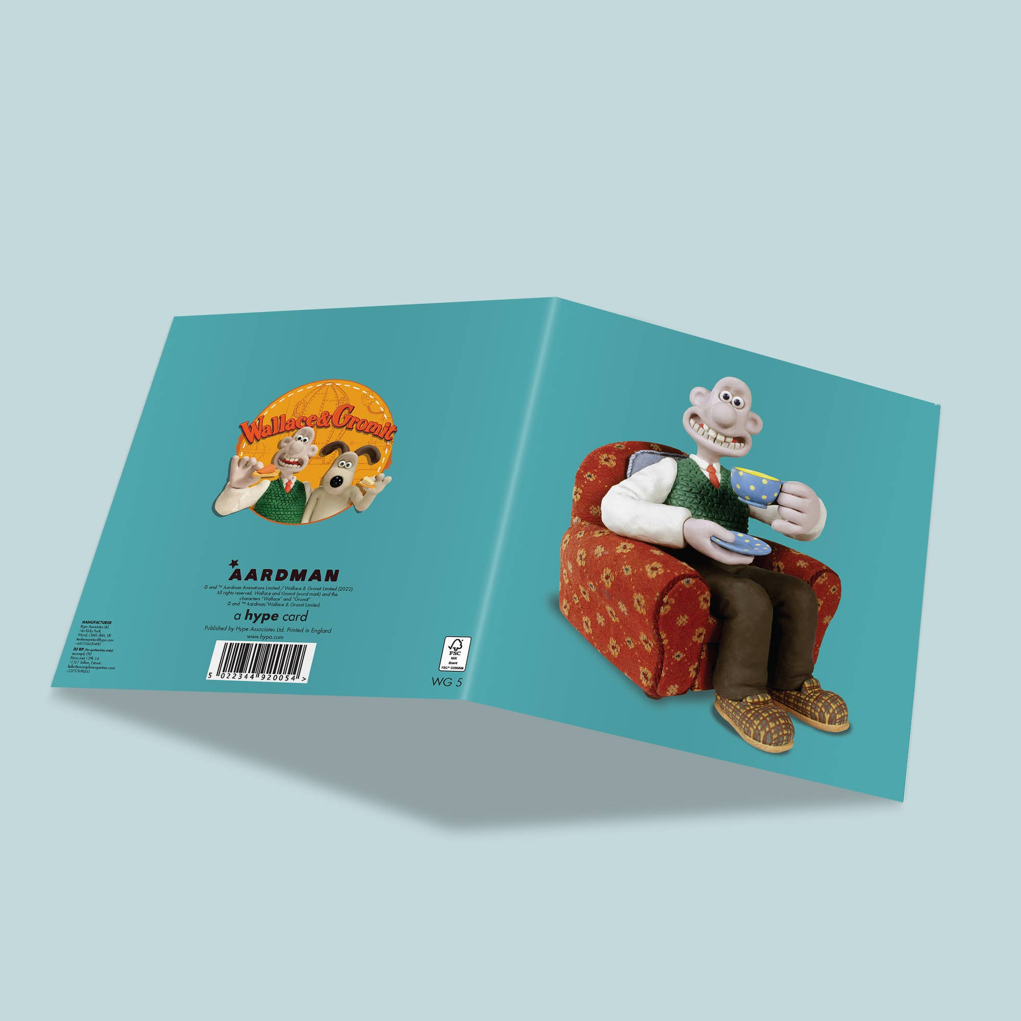 Square Greeting Card | Wallace and Gromit | Cup of Tea, photo 2 of 2