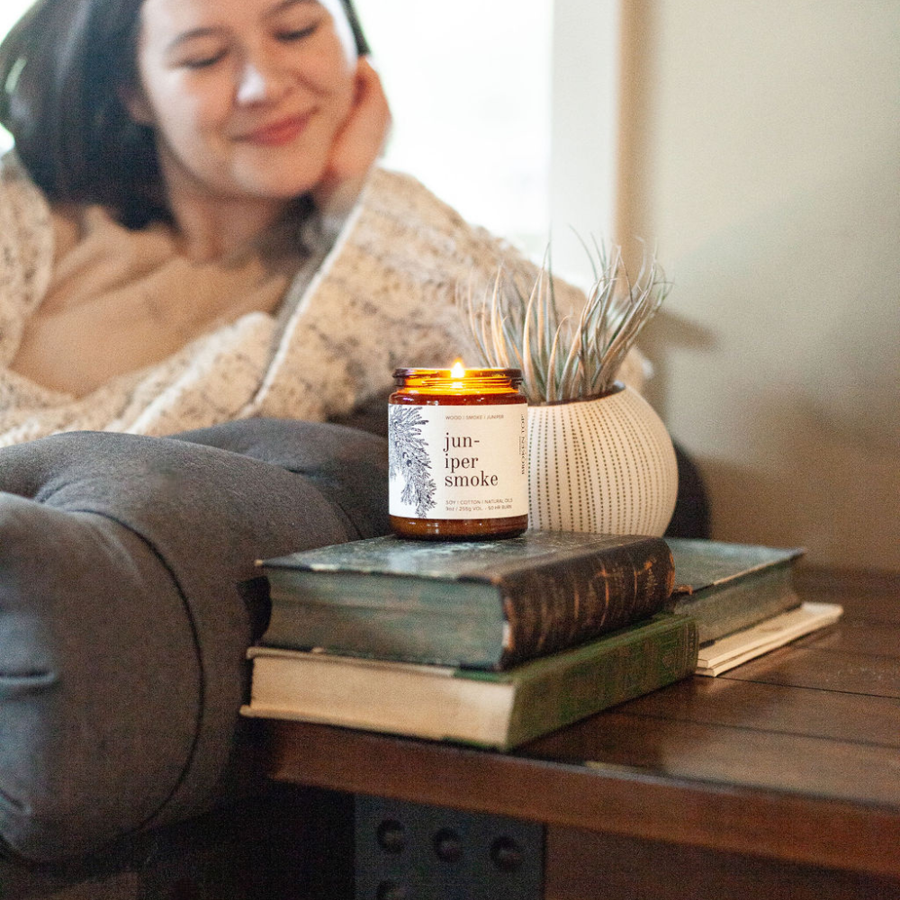 Juniper Smoke 9oz Soy Candle, photo 4 of 7