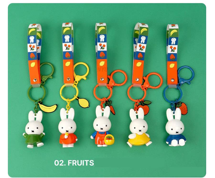 Miffy Figure Keyring & Charm – Pastel & Fruits Random: Pastel, photo 5 of 8