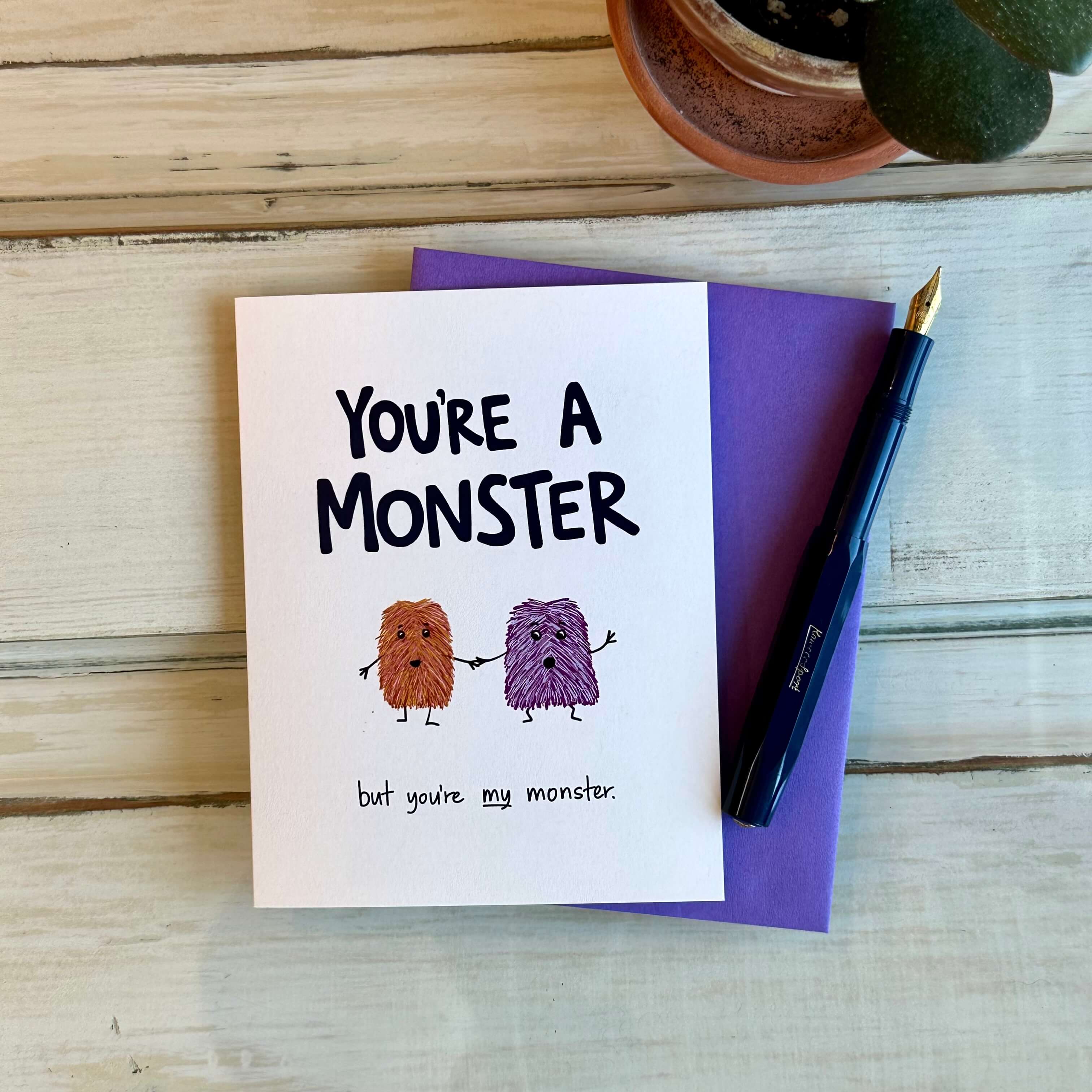 You're a Monster Friendship Card | A2, photo 2 of 2