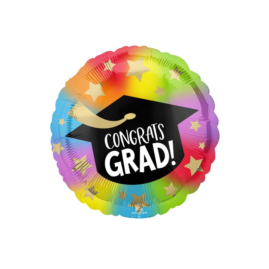 17in Colorful Congrats Grad Mylar Balloon