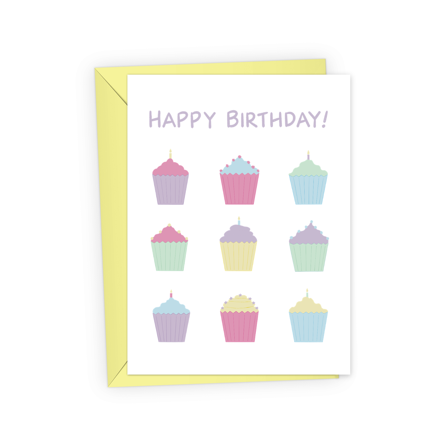 Pastel Cupcakes Birthday Card | A2, photo 1 of 2