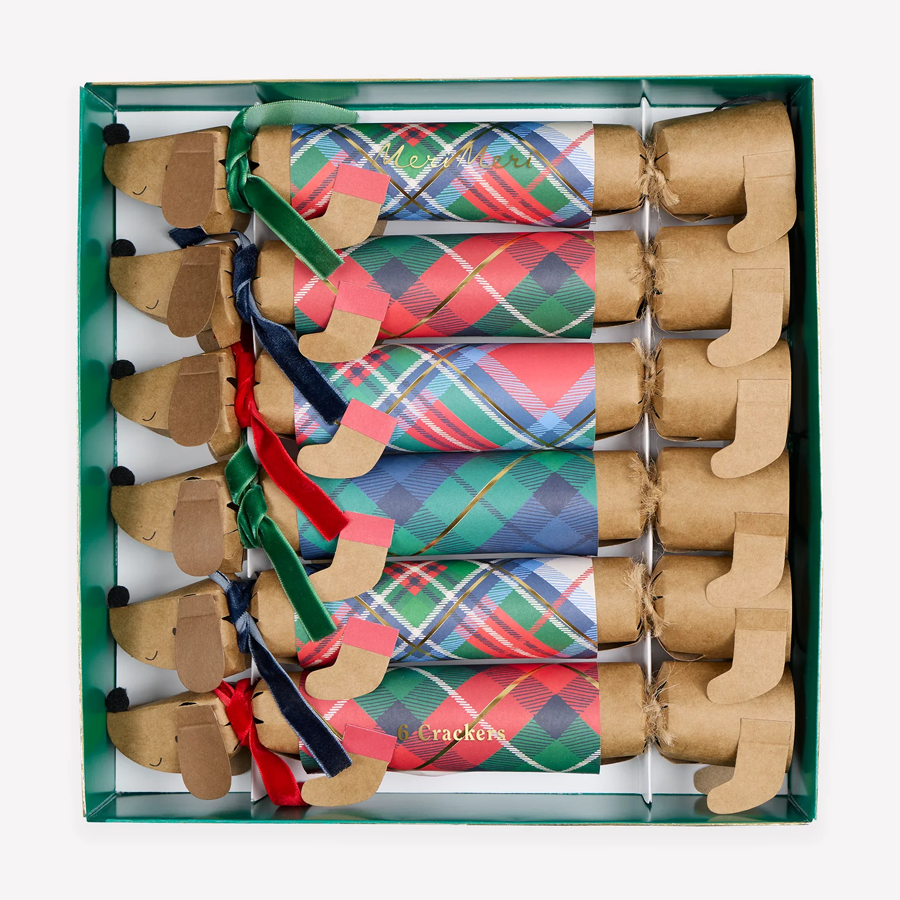Meri Meri Tartan Sausage Dog Crackers, photo 1 of 3