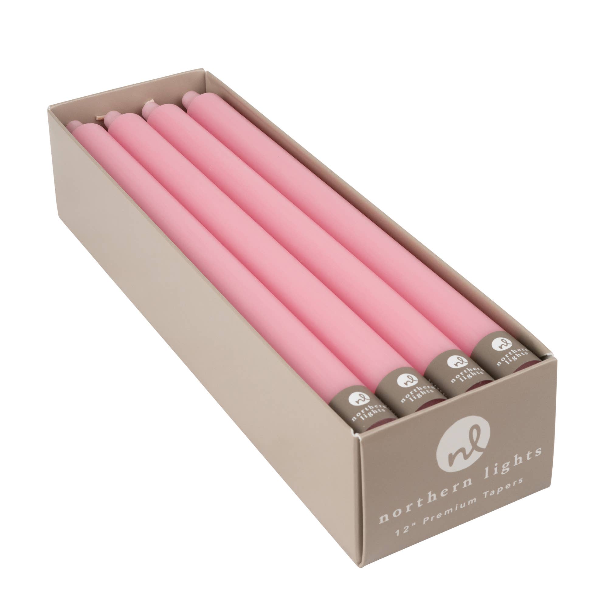 12" Taper Candles - 12pc Box: Soft Pink, photo 1 of 8