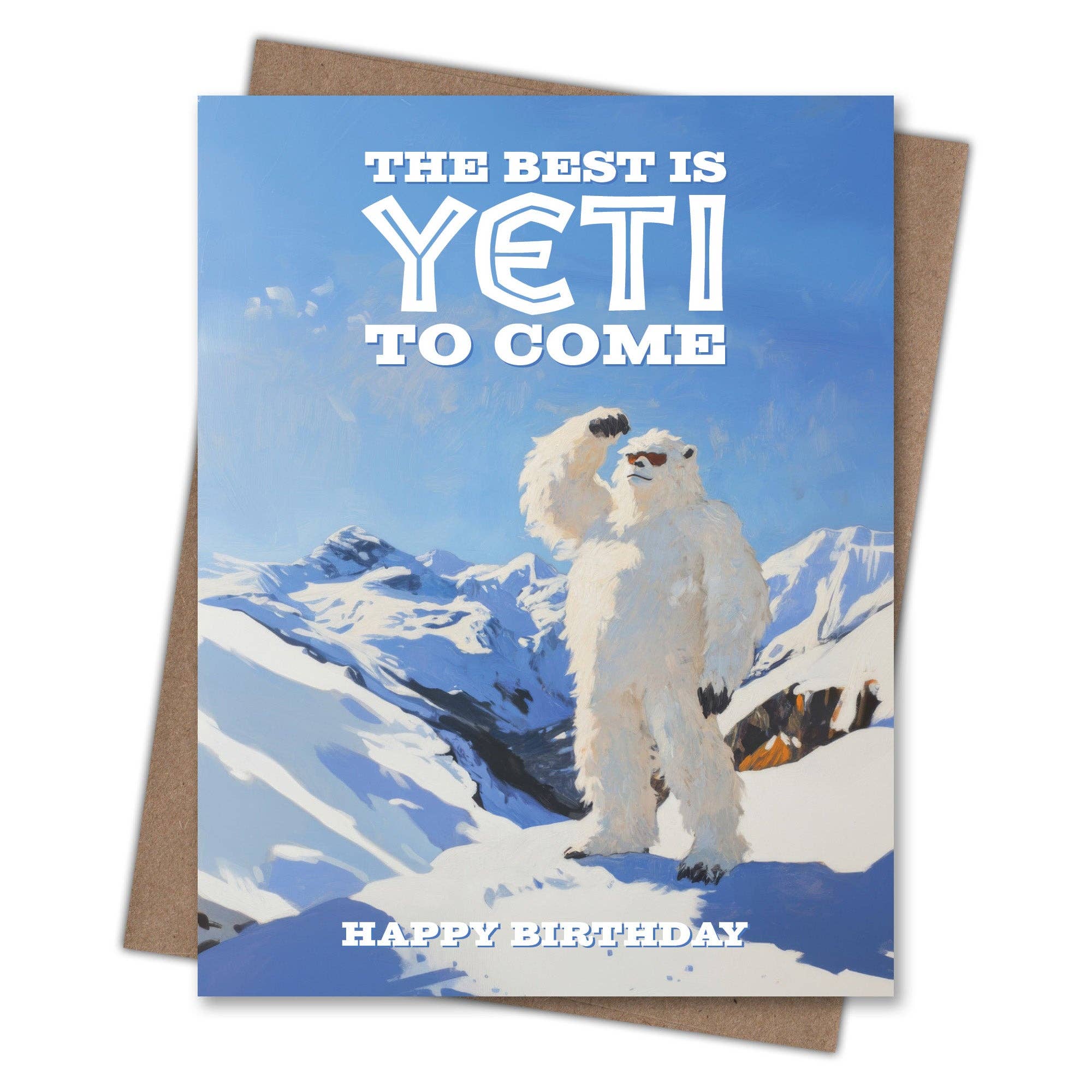 Waterknot Best Yeti - Recycled Birthday Card, photo 2 of 3