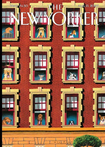 DOGGIES IN THE WINDOWS - 5x7 NEW YORKER COVER CARD