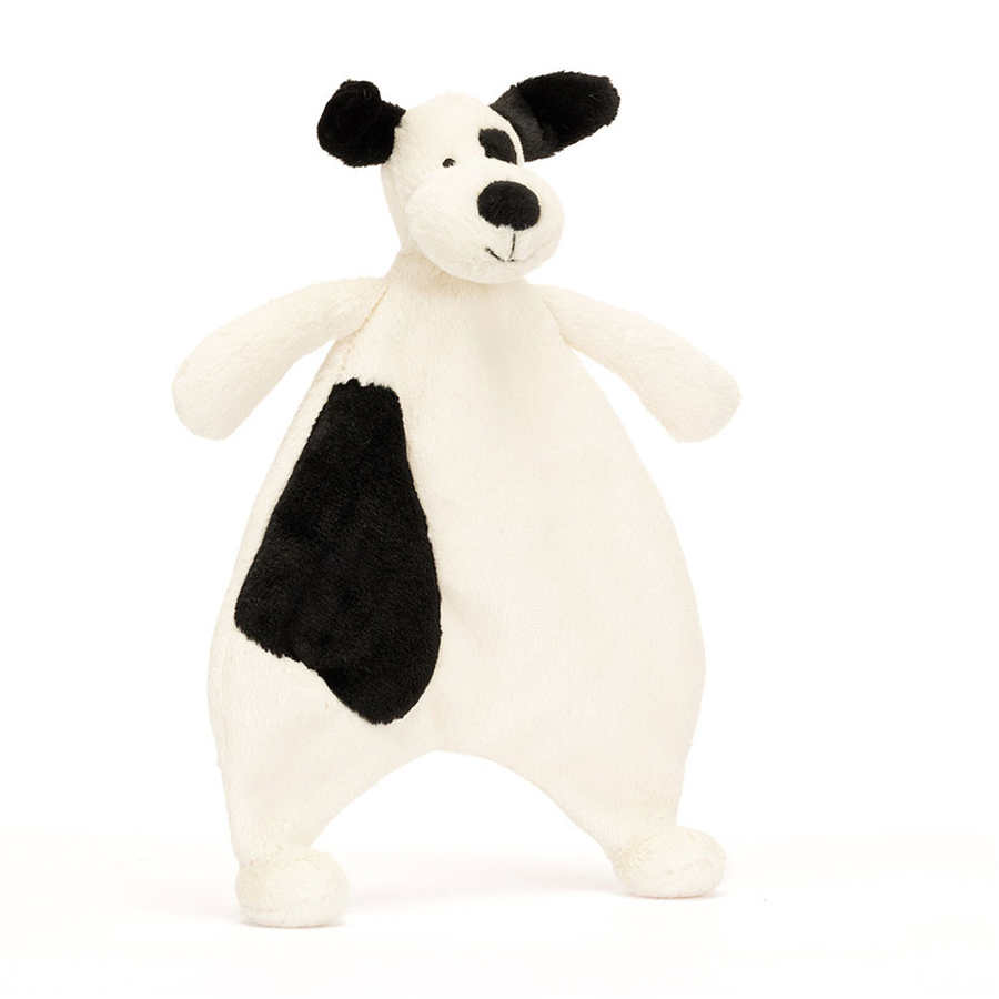Jellycat Bashful Black and Cream Puppy Soother