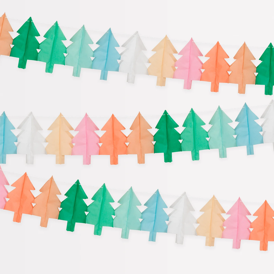Meri Meri Tissue Paper Tree Garland, photo 2 of 2