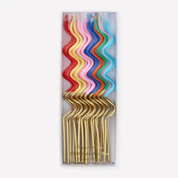 Gold Dipped Swirly Candles, photo 1 of 3