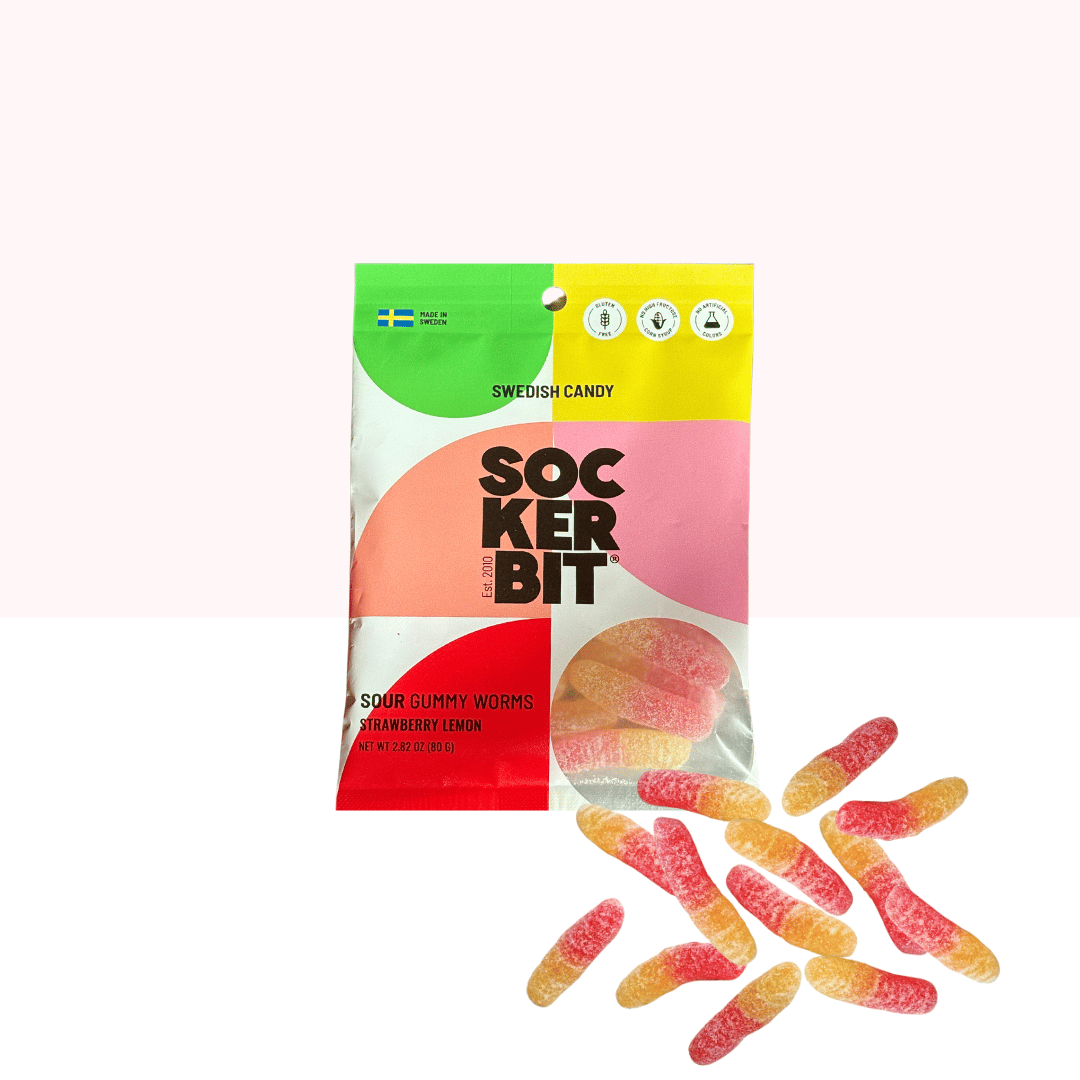 Sour Gummy Worms Swedish Candy Bag 2.8oz, photo 1 of 3