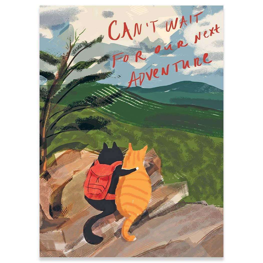 CAT ADVENTURE ANNIVERSARY GREETING CARD 4.5 x 6.25"