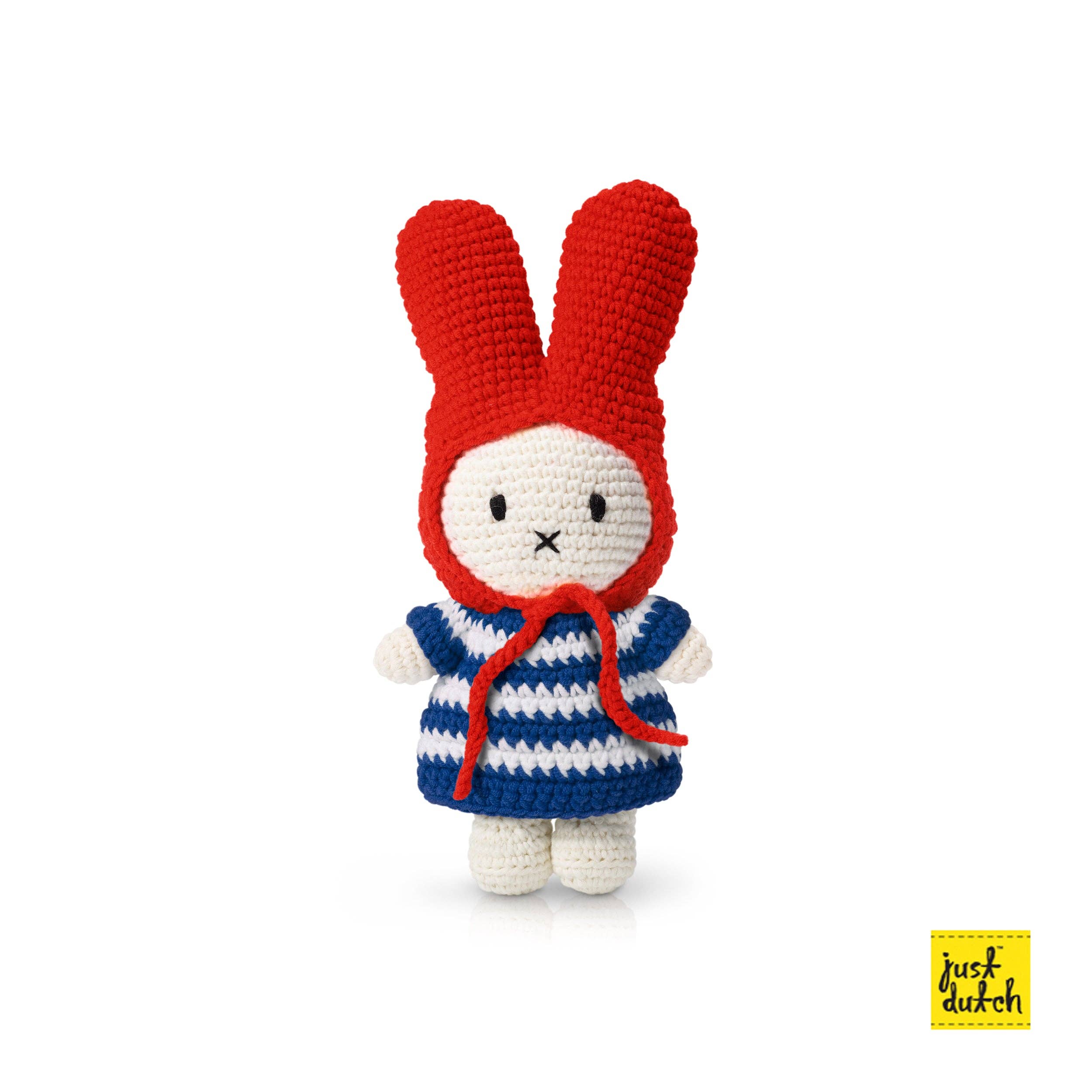 Miffy Striped Dress: Blue with Red Hat, photo 1 of 7