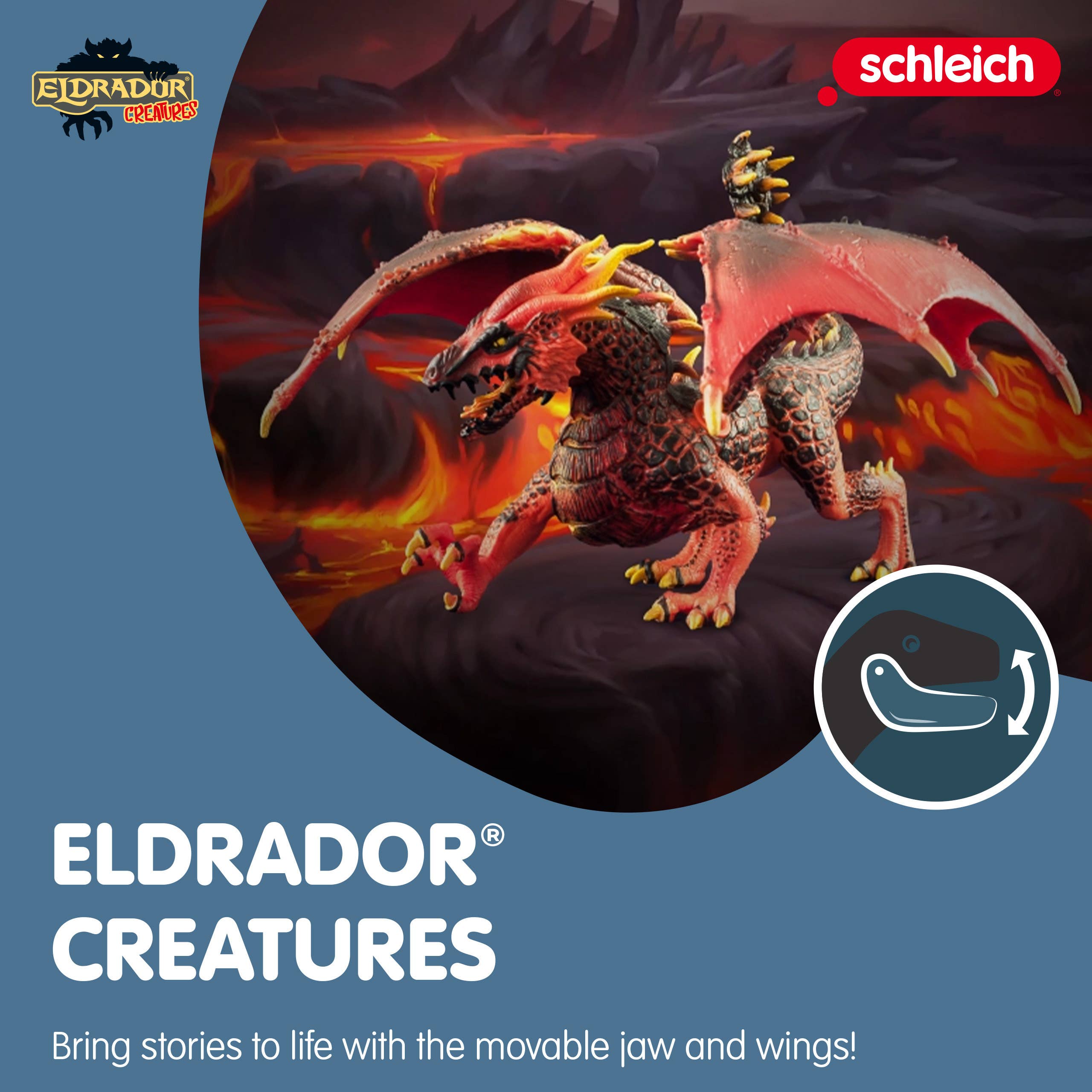Lava Dragon Action Figure Character Toy with Movable Wings, photo 4 of 4