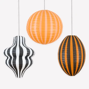 Stripy Halloween Paper Lanterns, photo 1 of 6
