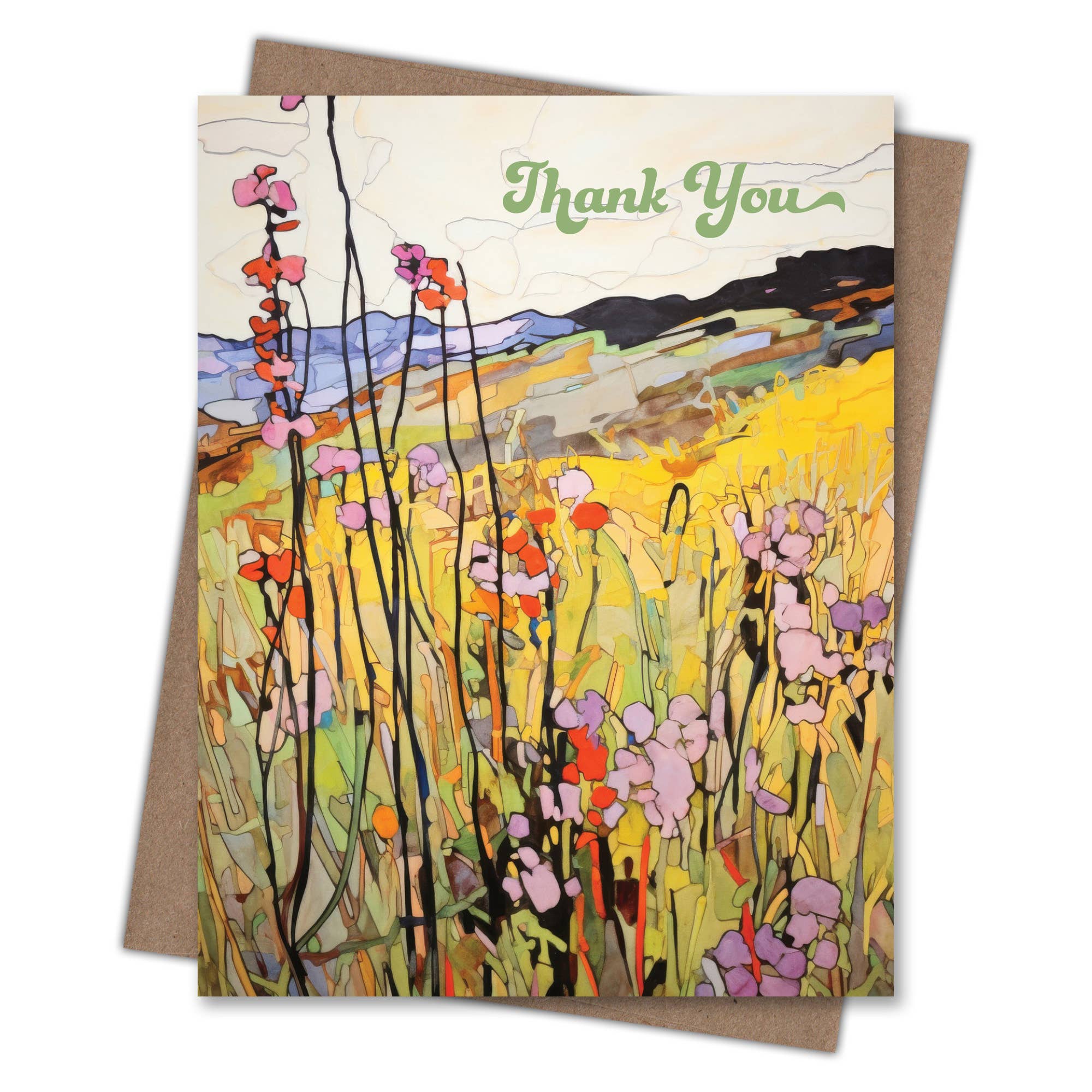 Waterknot Wildflower Bouquet – Recycled Thank You Card, photo 2 of 3