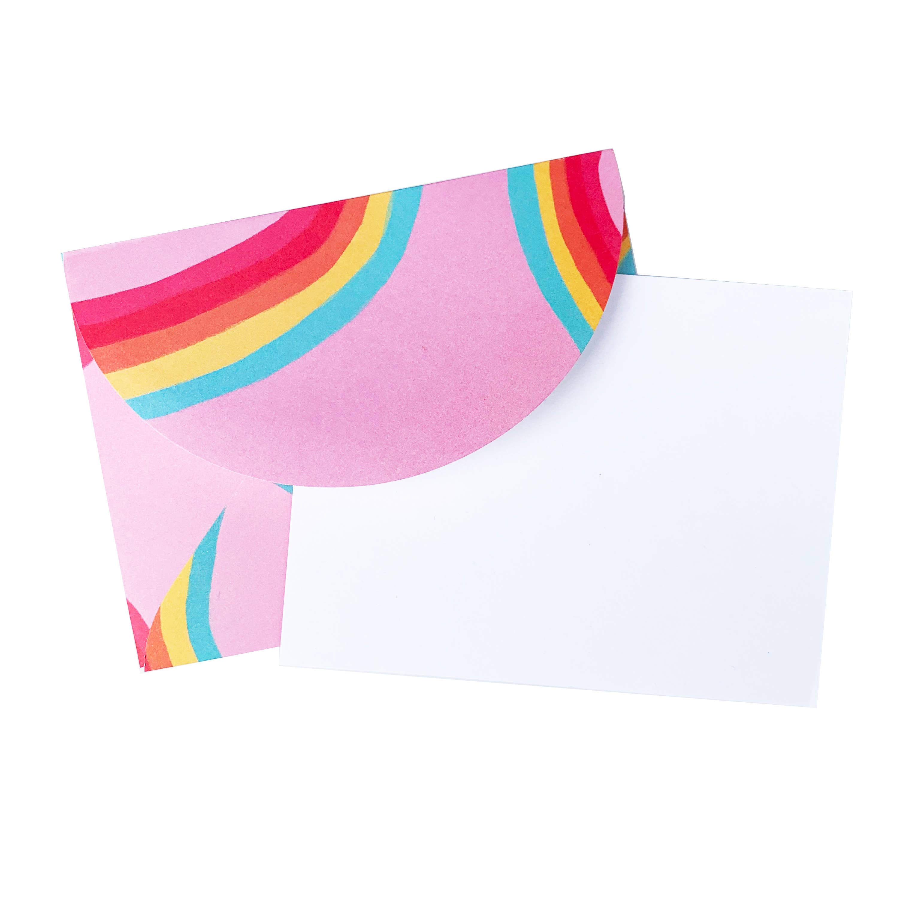 Rainbow Ribbon Patterned Envelope Note Set, photo 1 of 2