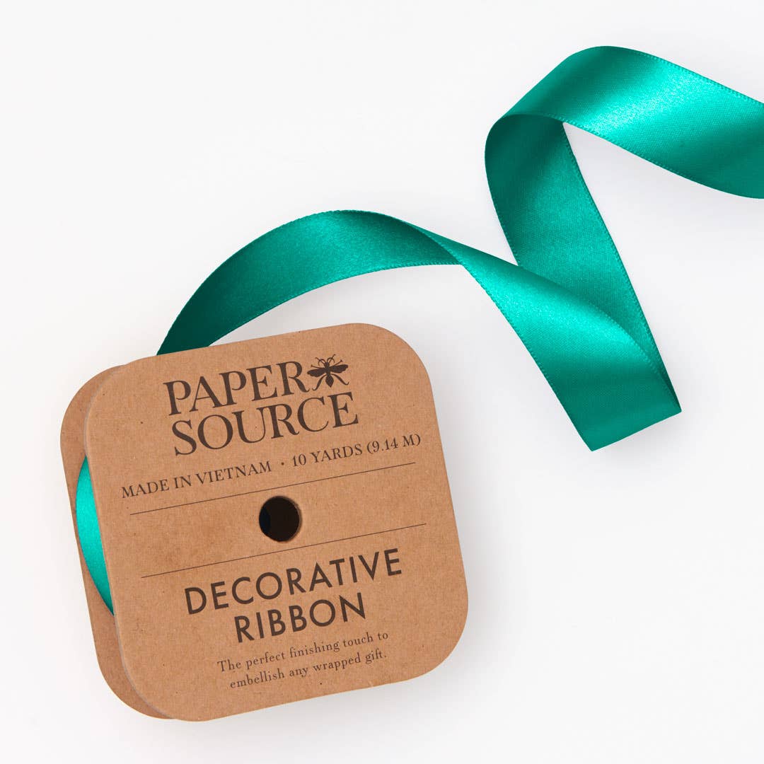 Satin Ribbon 1" Width: Jade, photo 1 of 8