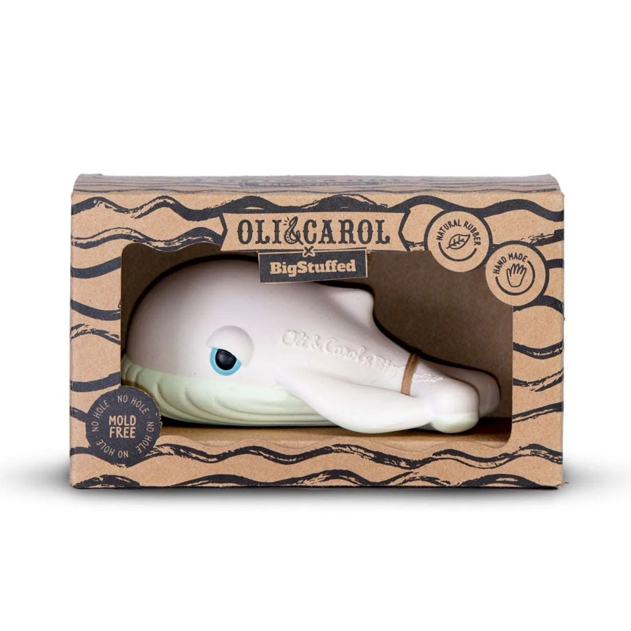 Oli&Carol x BigStuffed Bath Toy & Baby Teether - Walter the Whale