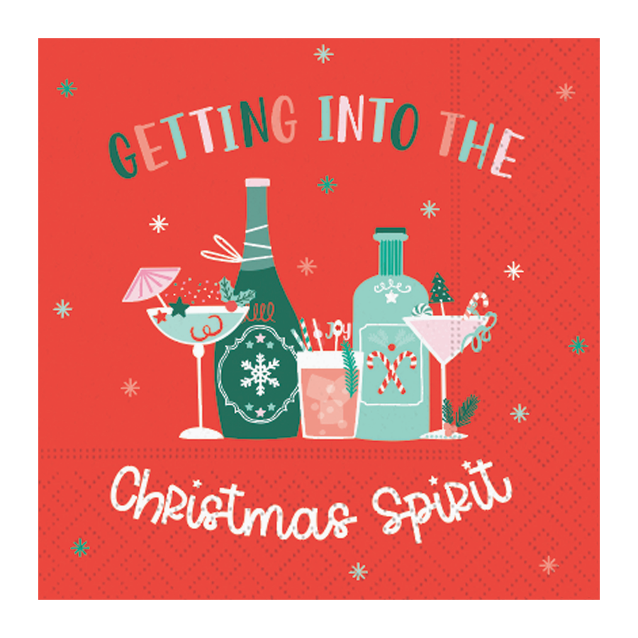 Design Design Getting Into the Spirits Beverage Napkin - 20 Count