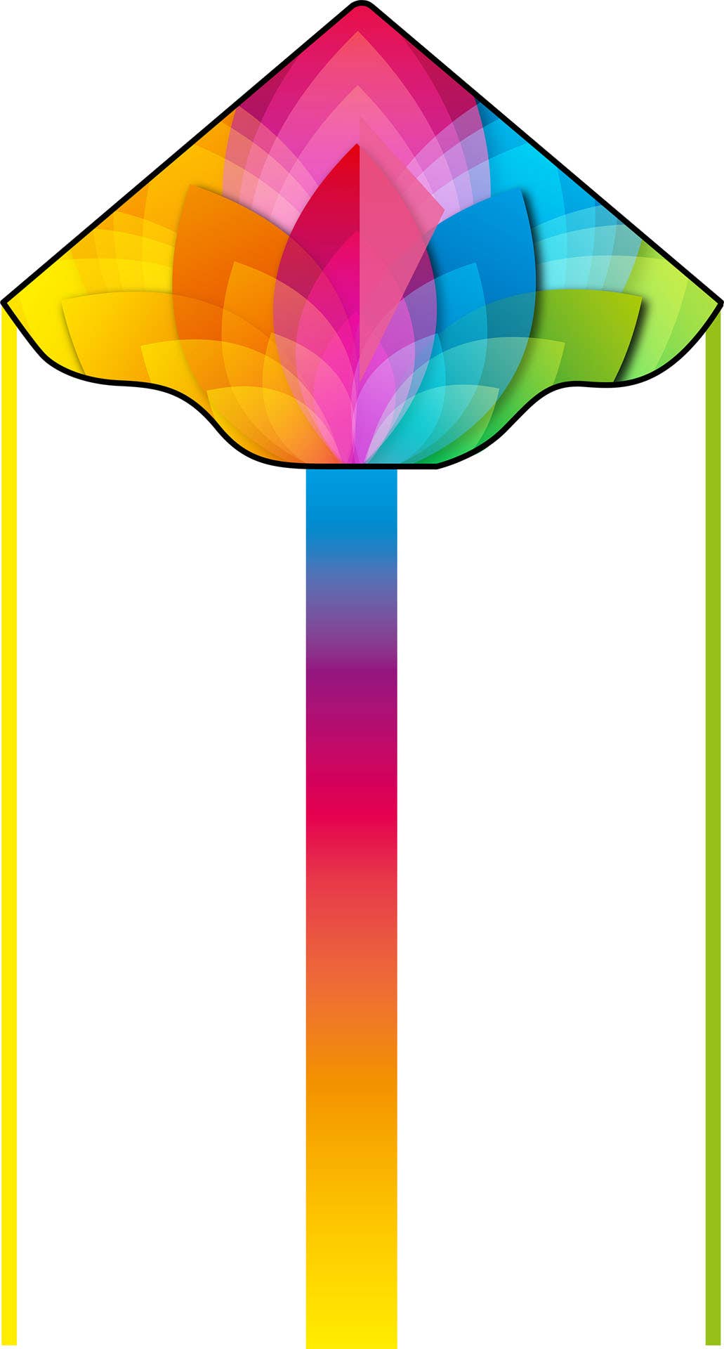 Ecoline Simple Flyer Rainbow Flower Kite 47", photo 1 of 2