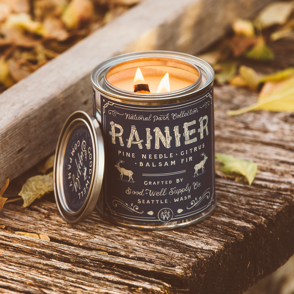 Rainier National Park Candle: 1/2 Pint, photo 4 of 4