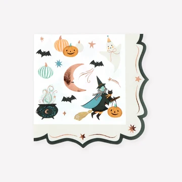 Ornate Edge Halloween Large Napkin, photo 1 of 3