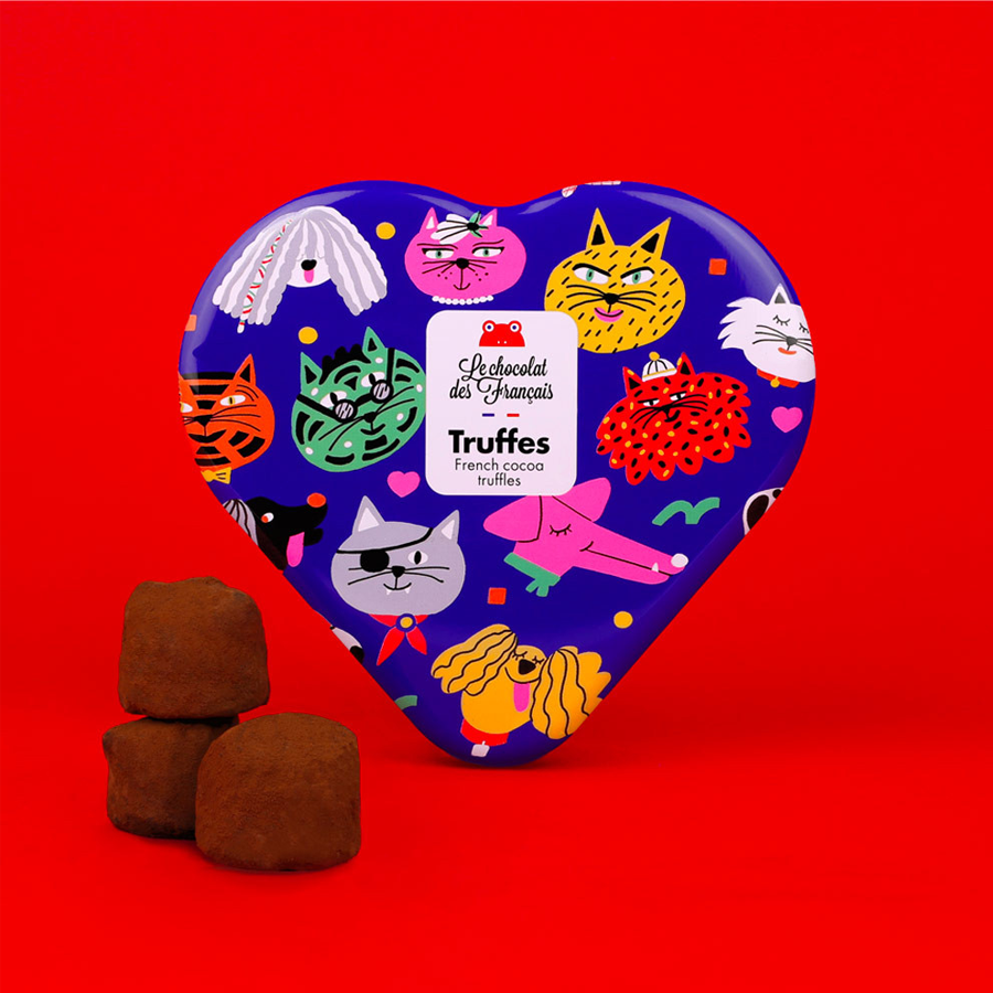 Le chocolat des Français - Dogs & Cats Cocoa Truffles Tin