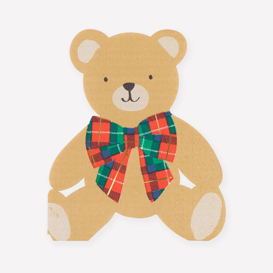 Meri Meri Tartan Teddy Napkin, photo 1 of 2