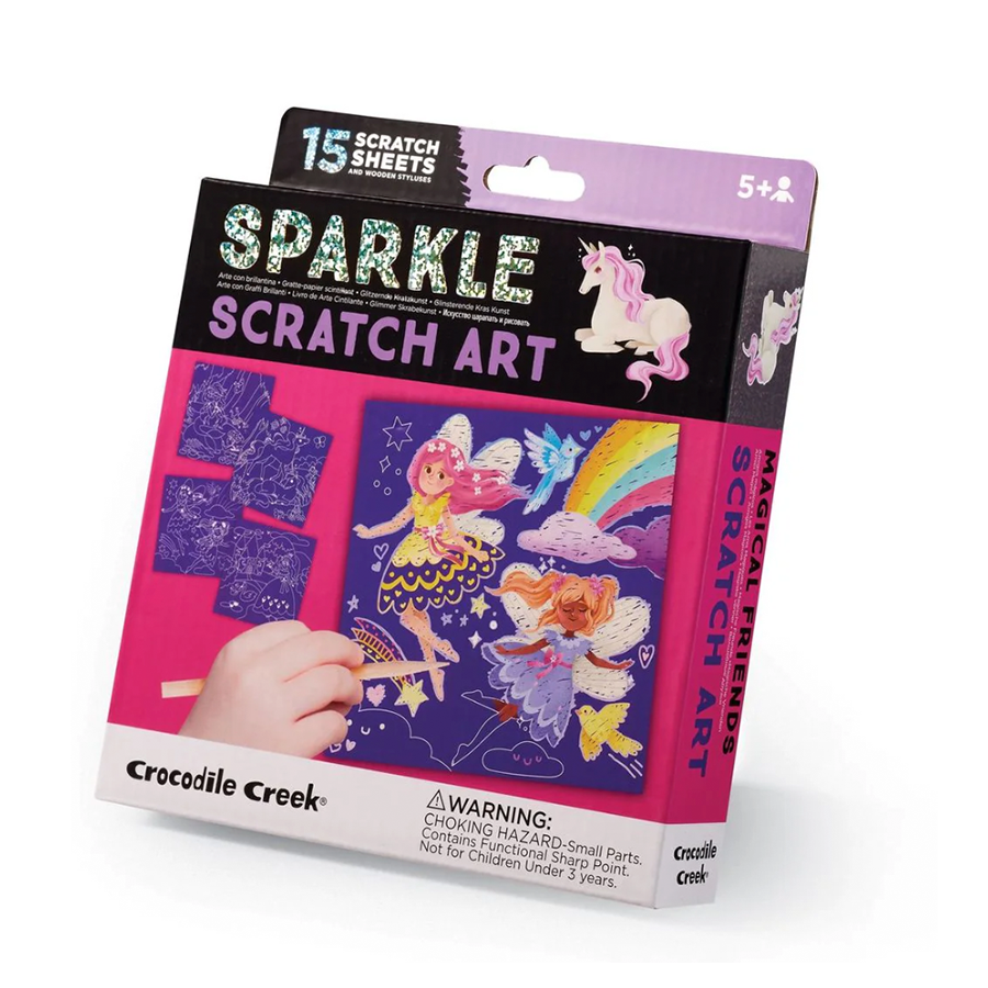Crocodile Creek Sparkle Scratch Art - Magical Friends