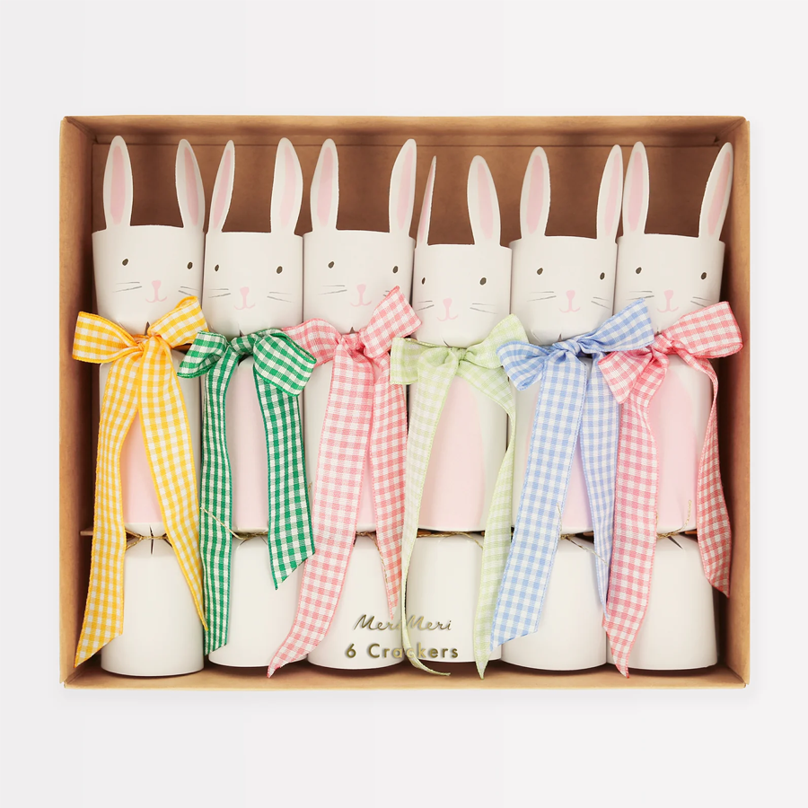 Meri Meri Gingham Bow Bunny Crackers