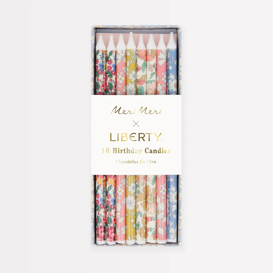 Meri Meri x Liberty Mixed Print Party Candles - Set of 16