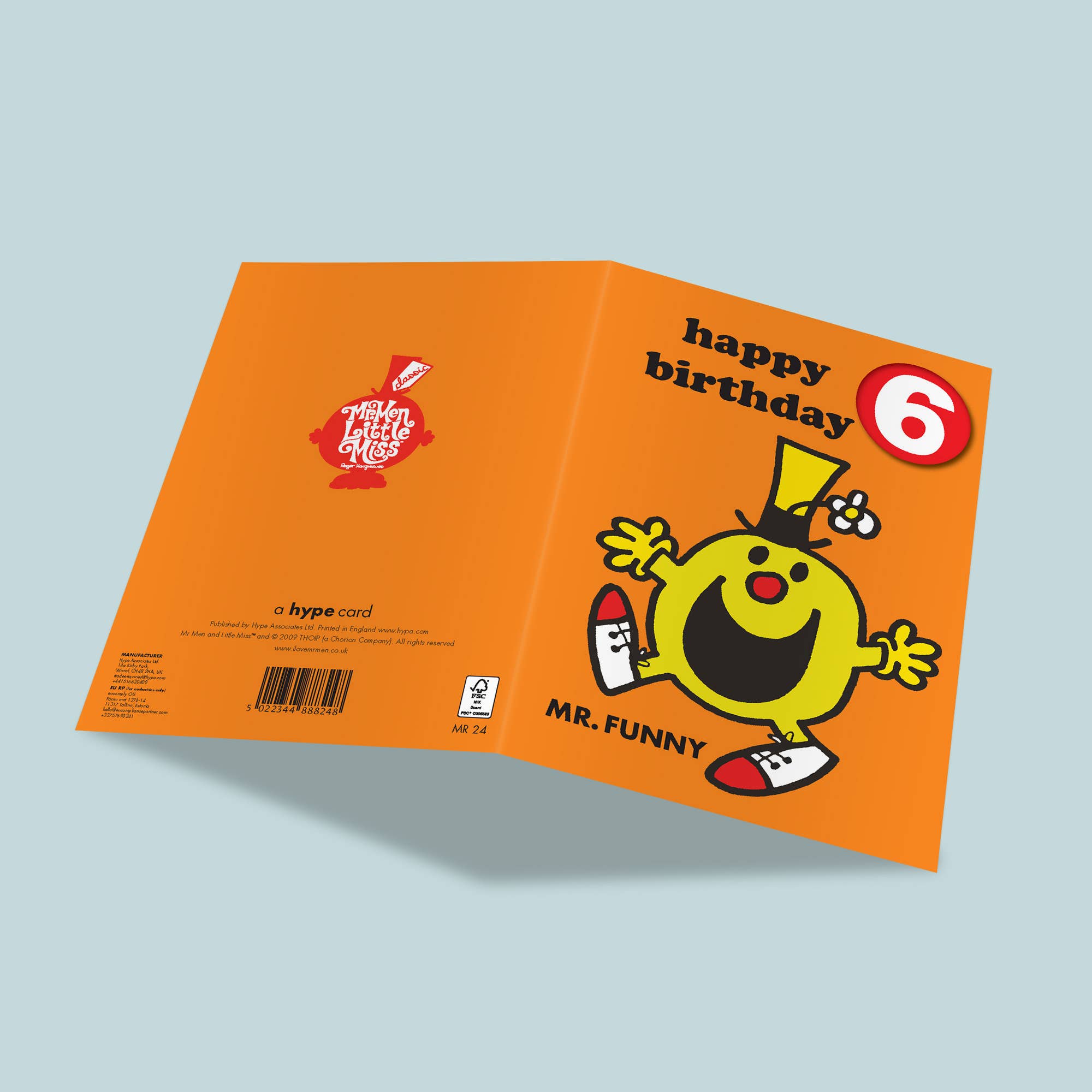 Birthday Badge Card | Mr. Funny | 6 Year Old | Mr. Men, photo 2 of 2
