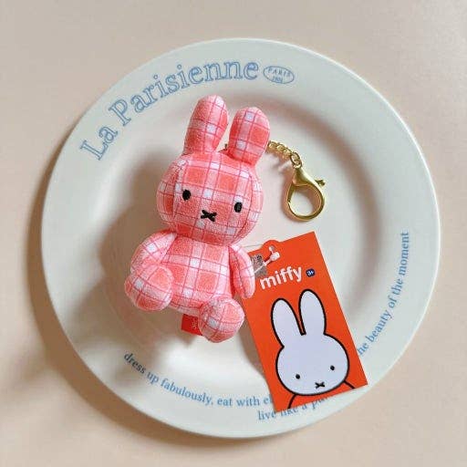 Limited Edition Check Miffy Keychain Plush: Rainbow, photo 4 of 8